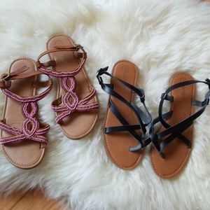 2 pairs Cat & Jack sandals size 2